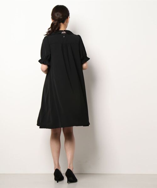 axes femme POETIQUE(アクシーズファムポエティック)の「メッセージリボンAラインOP(ワンピース・レディース・ピンク/ブラック/グレー・MEDIUM)」の5枚目の写真