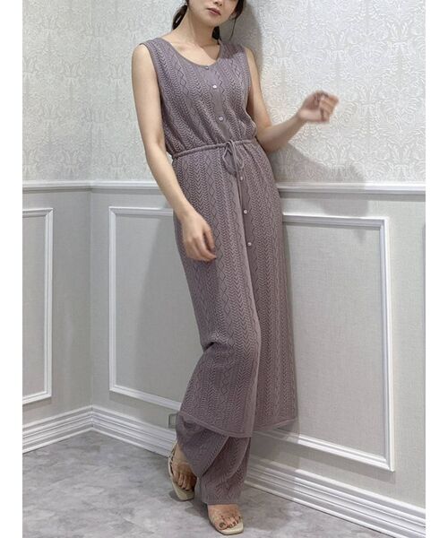 dazzlin（ダズリン）の「ロングクロシェニットトップス（ベスト・レディース・オフホワイト/パープル/ブラウン・FREE）」の8枚目の写真