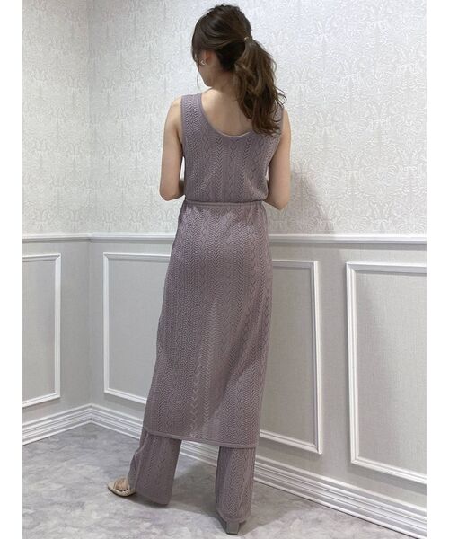 dazzlin（ダズリン）の「ロングクロシェニットトップス（ベスト・レディース・オフホワイト/パープル/ブラウン・FREE）」の10枚目の写真