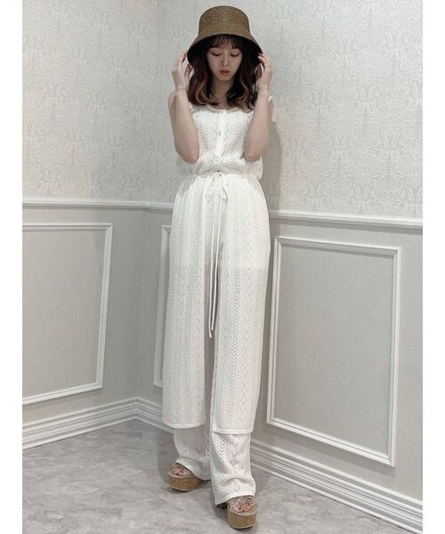 dazzlin（ダズリン）の「ロングクロシェニットトップス（ベスト・レディース・オフホワイト/パープル/ブラウン・FREE）」の15枚目の写真