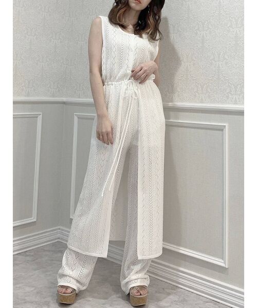 dazzlin（ダズリン）の「ロングクロシェニットトップス（ベスト・レディース・オフホワイト/パープル/ブラウン・FREE）」の17枚目の写真