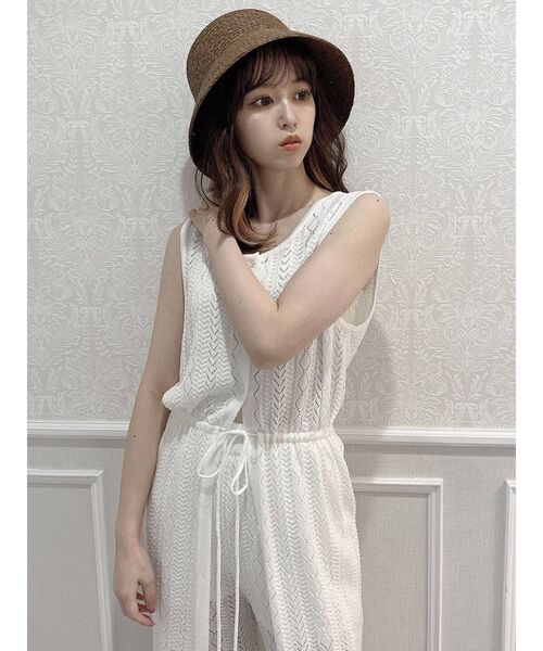 dazzlin（ダズリン）の「ロングクロシェニットトップス（ベスト・レディース・オフホワイト/パープル/ブラウン・FREE）」の19枚目の写真