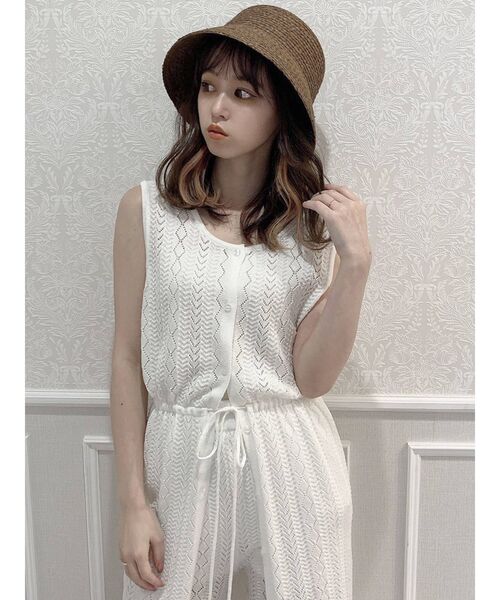 dazzlin（ダズリン）の「ロングクロシェニットトップス（ベスト・レディース・オフホワイト/パープル/ブラウン・FREE）」の20枚目の写真