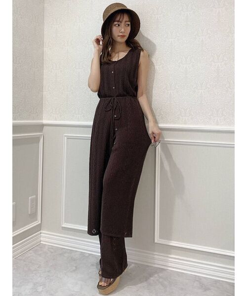 dazzlin（ダズリン）の「ロングクロシェニットトップス（ベスト・レディース・オフホワイト/パープル/ブラウン・FREE）」の22枚目の写真