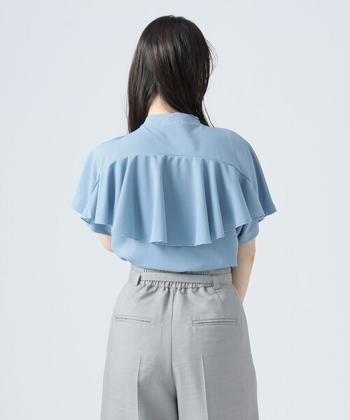 BEAMS HEART（ビームスハート）の「バックラッフル プルオーバー（Tシャツ/カットソー・レディース・ブラウン/ブラック/オフホワイト/サックスブルー・FREE）」の8枚目の写真