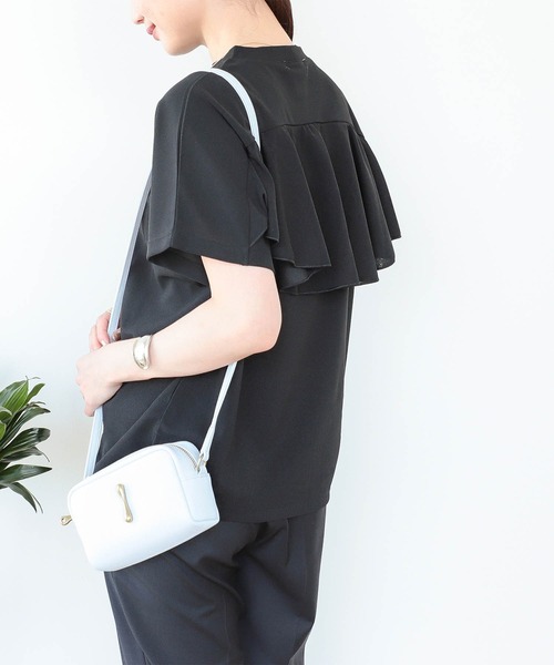 BEAMS HEART（ビームスハート）の「バックラッフル プルオーバー（Tシャツ/カットソー・レディース・ブラウン/ブラック/オフホワイト/サックスブルー・FREE）」の5枚目の写真