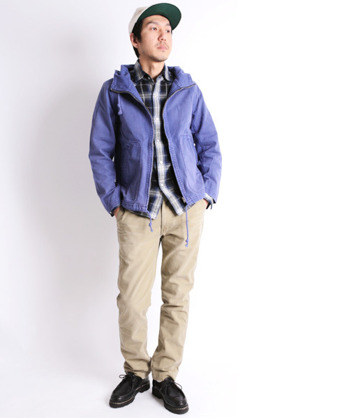 Denime(ドゥニーム)の「【MadeInJapan】40sフレンチワークマリンパーカー-ヘリンボーン-(その他アウター・メンズ・ベージュ/ブルー・SMALL/LARGE/MEDIUM)」の13枚目の写真