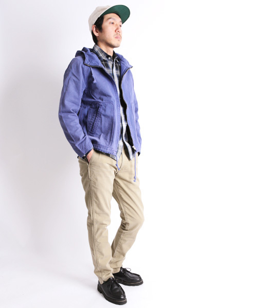 Denime(ドゥニーム)の「【MadeInJapan】40sフレンチワークマリンパーカー-ヘリンボーン-(その他アウター・メンズ・ベージュ/ブルー・SMALL/LARGE/MEDIUM)」の14枚目の写真