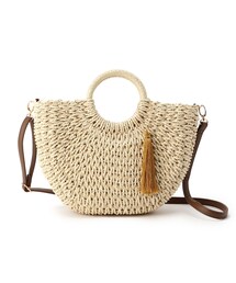 DRESKIP | ハーフムーン雑材トート(ショルダーバッグ)