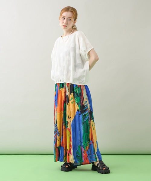 malla(マーラ)の「malla イペカビスコースペイントパンツ(その他パンツ・レディース・オレンジ・FREE)」の6枚目の写真