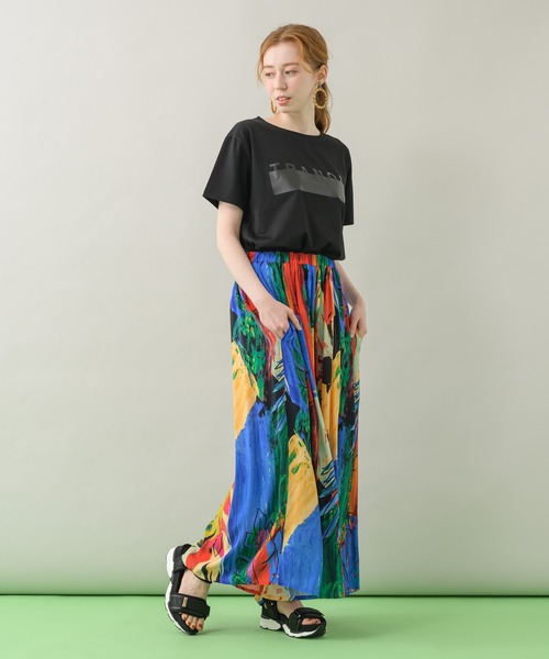 malla(マーラ)の「malla イペカビスコースペイントパンツ(その他パンツ・レディース・オレンジ・FREE)」の7枚目の写真