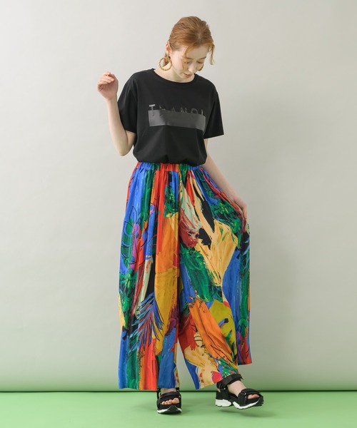 malla(マーラ)の「malla イペカビスコースペイントパンツ(その他パンツ・レディース・オレンジ・FREE)」の8枚目の写真