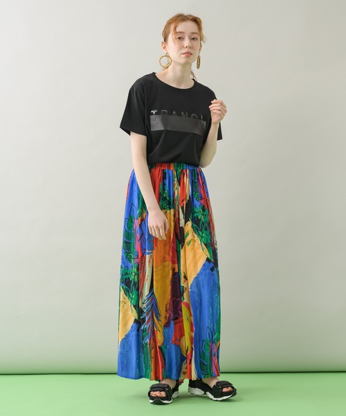 malla(マーラ)の「malla イペカビスコースペイントパンツ(その他パンツ・レディース・オレンジ・FREE)」の10枚目の写真