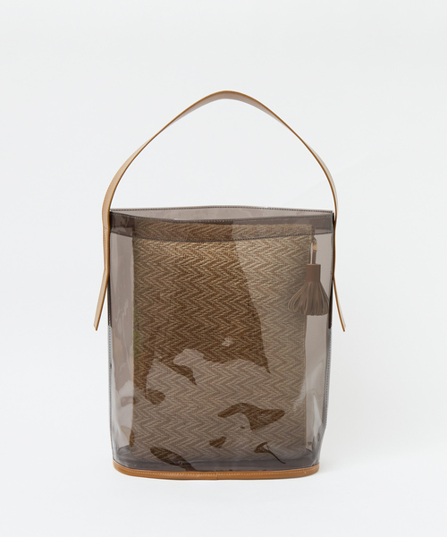 qualite（カリテ）の「【大人のクリアバッグ】PVCトート(ジュートポーチ付き)/A4トートバッグ/プールバッグ/海（トートバッグ・レディース・クリア/ベージュ/ブラック・フリー）」の13枚目の写真