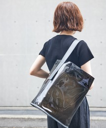 qualite（カリテ）の「【大人のクリアバッグ】PVCトート(ジュートポーチ付き)/A4トートバッグ/プールバッグ/海（トートバッグ）」