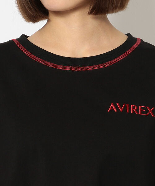AVIREX（アヴィレックス）の「【直営店限定】ステッチ カラー  Tシャツ/STITCH COLOR T-SHIRT（Tシャツ/カットソー・レディース・オートミール/グリーン/ブラック・FREE）」の13枚目の写真