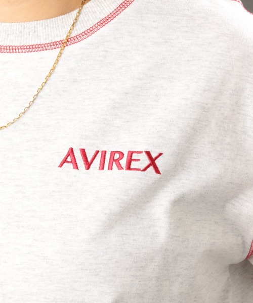 AVIREX（アヴィレックス）の「【直営店限定】ステッチ カラー  Tシャツ/STITCH COLOR T-SHIRT（Tシャツ/カットソー・レディース・オートミール/グリーン/ブラック・FREE）」の16枚目の写真