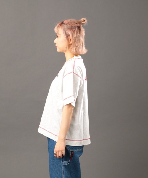 AVIREX（アヴィレックス）の「【直営店限定】ステッチ カラー  Tシャツ/STITCH COLOR T-SHIRT（Tシャツ/カットソー・レディース・オートミール/グリーン/ブラック・FREE）」の15枚目の写真