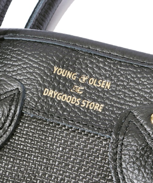 YOUNG&OLSEN The DRYGOODS STORE(ヤングアンドオルセン)の「YOUNG&OLSEN/ヤングアンドオルセン PANAMA CARRYALL TOTE L トートバッグ ハンドバック パナマ(トートバッグ・レディース・ブラック/ブラウン/ベージュ・FREE)」の9枚目の写真