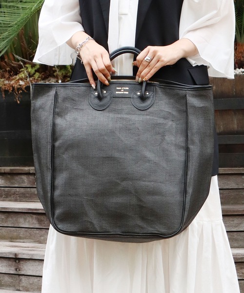 YOUNG&OLSEN The DRYGOODS STORE(ヤングアンドオルセン)の「YOUNG&OLSEN/ヤングアンドオルセン PANAMA CARRYALL TOTE L トートバッグ ハンドバック パナマ(トートバッグ・レディース・ブラック/ブラウン/ベージュ・FREE)」の16枚目の写真