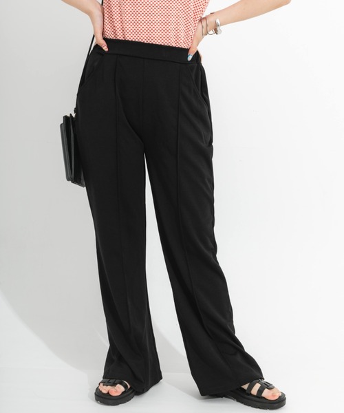 nemne store(ネンネストア)の「ポンチフレアパンツ(その他パンツ・レディース・ブラック/レッド/ブルー/アイボリー・SMALL/MEDIUM)」の1枚目の写真