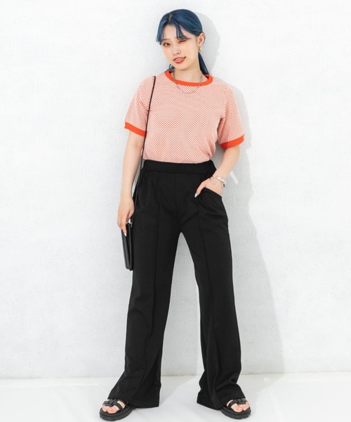 nemne store(ネンネストア)の「ポンチフレアパンツ(その他パンツ・レディース・ブラック/レッド/ブルー/アイボリー・SMALL/MEDIUM)」の10枚目の写真