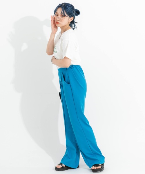 nemne store(ネンネストア)の「ポンチフレアパンツ(その他パンツ・レディース・ブラック/レッド/ブルー/アイボリー・SMALL/MEDIUM)」の14枚目の写真