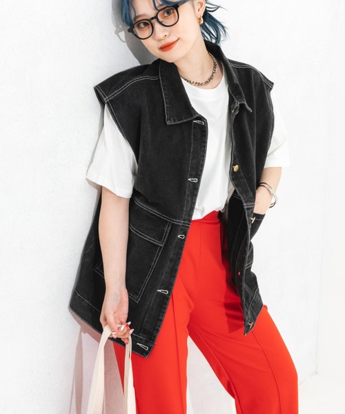 nemne store(ネンネストア)の「ポンチフレアパンツ(その他パンツ・レディース・ブラック/レッド/ブルー/アイボリー・SMALL/MEDIUM)」の18枚目の写真