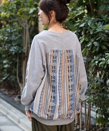 スウェットｘジオメストライププルオーバー【WEB限定】