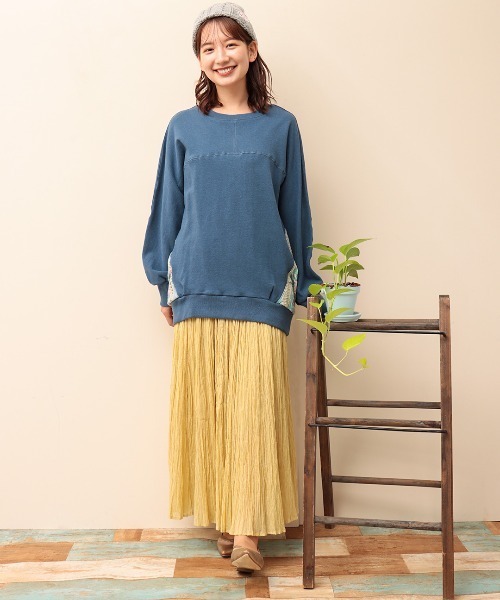 チチカカ（チチカカ）の「スウェットｘジオメストライププルオーバー【WEB限定】（スウェット・レディース・ブラック/ブルー/グレー/ベージュ・FREE）」の8枚目の写真