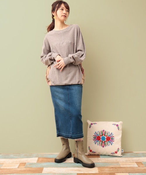 チチカカ（チチカカ）の「スウェットｘジオメストライププルオーバー【WEB限定】（スウェット・レディース・ブラック/ブルー/グレー/ベージュ・FREE）」の11枚目の写真