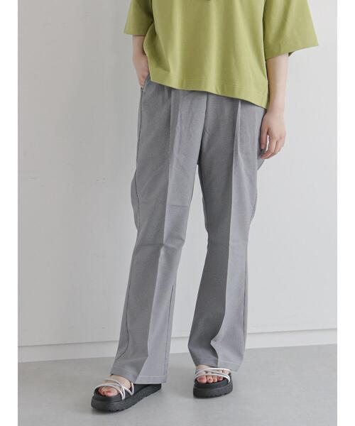 ehka sopo（エヘカソポ）の「グラフチェック裾フレアパンツ（その他パンツ・レディース・ブラック/イエロー/ブルー・ﾌﾘ-）」の4枚目の写真