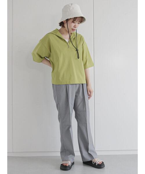 ehka sopo（エヘカソポ）の「グラフチェック裾フレアパンツ（その他パンツ・レディース・ブラック/イエロー/ブルー・ﾌﾘ-）」の5枚目の写真