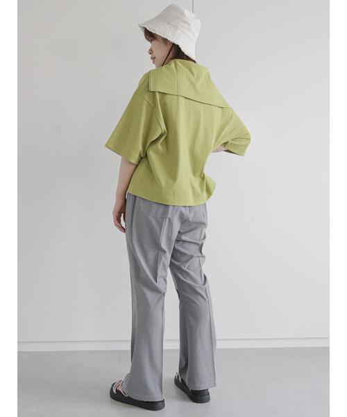 ehka sopo（エヘカソポ）の「グラフチェック裾フレアパンツ（その他パンツ・レディース・ブラック/イエロー/ブルー・ﾌﾘ-）」の7枚目の写真