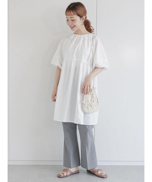 ehka sopo（エヘカソポ）の「グラフチェック裾フレアパンツ（その他パンツ・レディース・ブラック/イエロー/ブルー・ﾌﾘ-）」の8枚目の写真