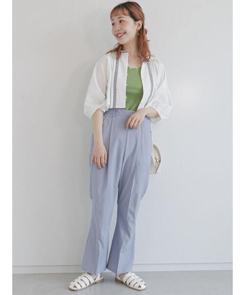 ehka sopo（エヘカソポ）の「グラフチェック裾フレアパンツ（その他パンツ・レディース・ブラック/イエロー/ブルー・ﾌﾘ-）」の15枚目の写真