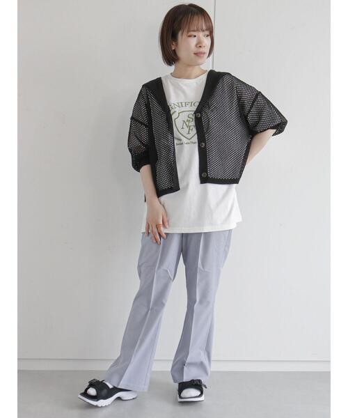 ehka sopo（エヘカソポ）の「グラフチェック裾フレアパンツ（その他パンツ・レディース・ブラック/イエロー/ブルー・ﾌﾘ-）」の18枚目の写真