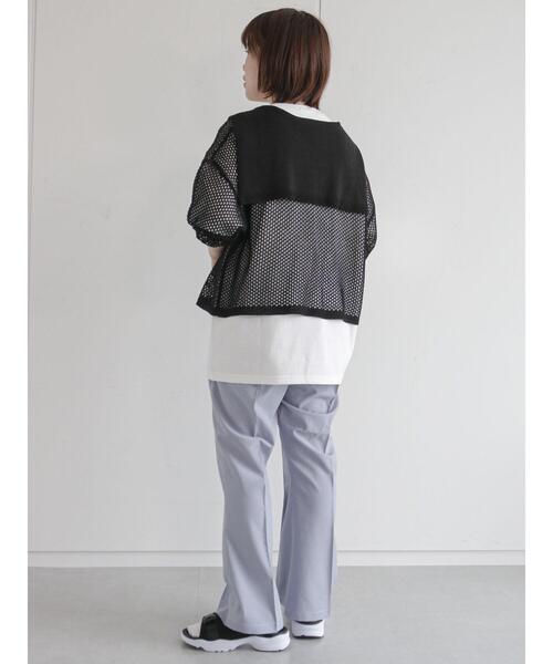 ehka sopo（エヘカソポ）の「グラフチェック裾フレアパンツ（その他パンツ・レディース・ブラック/イエロー/ブルー・ﾌﾘ-）」の21枚目の写真