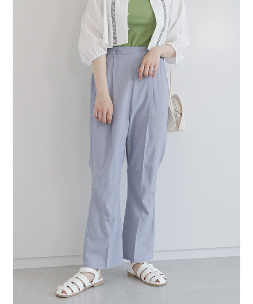 ehka sopo（エヘカソポ）の「グラフチェック裾フレアパンツ（その他パンツ・レディース・ブラック/イエロー/ブルー・ﾌﾘ-）」の2枚目の写真