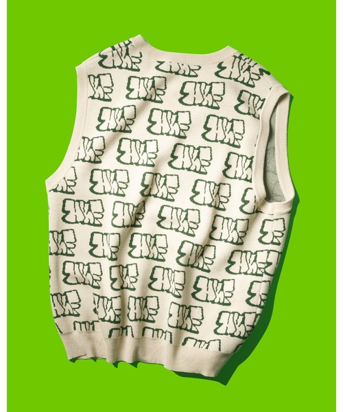 HUF(ハフ)の「REMIO KNIT VEST / HUF ニットベスト(ニット/セーター・メンズ・ブラック/オフホワイト・LARGE/MEDIUM/X-LARGE/SMALL)」の11枚目の写真