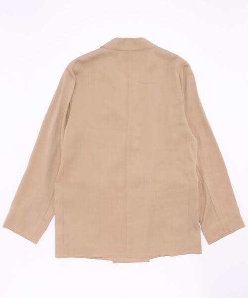 PRIORITY（プライオリティー）の「大人の抜け感を演出するシンプルジャケット セットアップ（テーラードジャケット・レディース・ベージュ/グリーン/キャメル・38）」の5枚目の写真