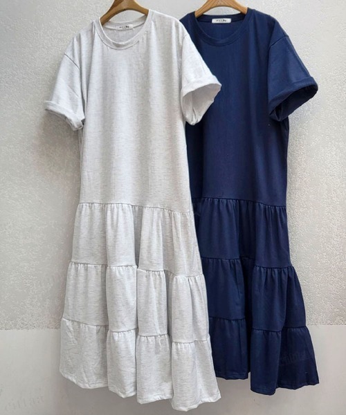 Dalfwin（ダールフィン）の「WOMANティアードロング丈ワンピース（ワンピース・レディース・グレー系その他/ネイビー/ブラック系その他2/グレー系その他2・FREE）」の13枚目の写真