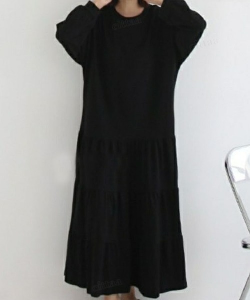 Dalfwin（ダールフィン）の「WOMANティアードロング丈ワンピース（ワンピース・レディース・グレー系その他/ネイビー/ブラック系その他2/グレー系その他2・FREE）」の17枚目の写真