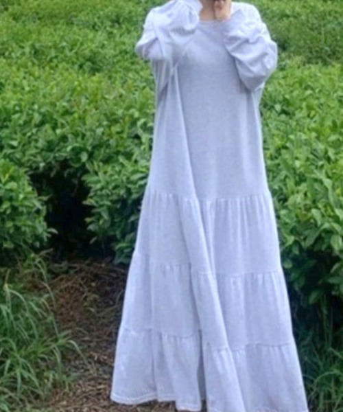 Dalfwin（ダールフィン）の「WOMANティアードロング丈ワンピース（ワンピース・レディース・グレー系その他/ネイビー/ブラック系その他2/グレー系その他2・FREE）」の21枚目の写真