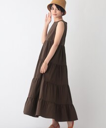 OPAQUE.CLIP | シアサッカー ティアードフレアワンピース【WEB限定サイズ】(ワンピース)