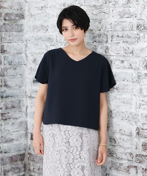 TRUDEA(トルディア)の「ソフトVネックブラウス(シャツ/ブラウス・レディース・ホワイト/ベージュ/ネイビー/ピンク/ラベンダー・SMALL/MEDIUM/LARGE)」の19枚目の写真