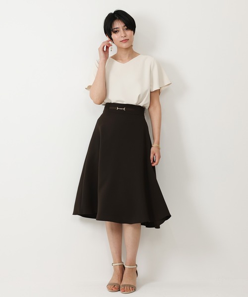 TRUDEA(トルディア)の「ソフトVネックブラウス(シャツ/ブラウス・レディース・ホワイト/ベージュ/ネイビー/ピンク/ラベンダー・SMALL/MEDIUM/LARGE)」の8枚目の写真