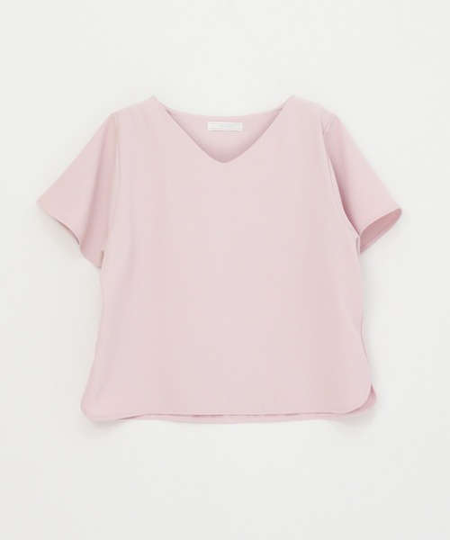 TRUDEA(トルディア)の「ソフトVネックブラウス(シャツ/ブラウス・レディース・ホワイト/ベージュ/ネイビー/ピンク/ラベンダー・SMALL/MEDIUM/LARGE)」の9枚目の写真