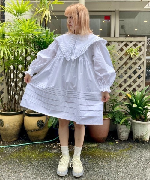 Candy Stripper（キャンディストリッパー）の「CEREMONY BIG COLLAR ドレス（ワンピース・レディース・カーキ/オフホワイト/ブラック・2）」の17枚目の写真