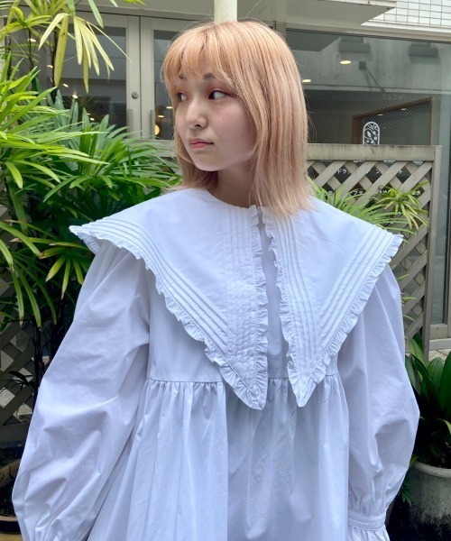 Candy Stripper（キャンディストリッパー）の「CEREMONY BIG COLLAR ドレス（ワンピース・レディース・カーキ/オフホワイト/ブラック・2）」の19枚目の写真